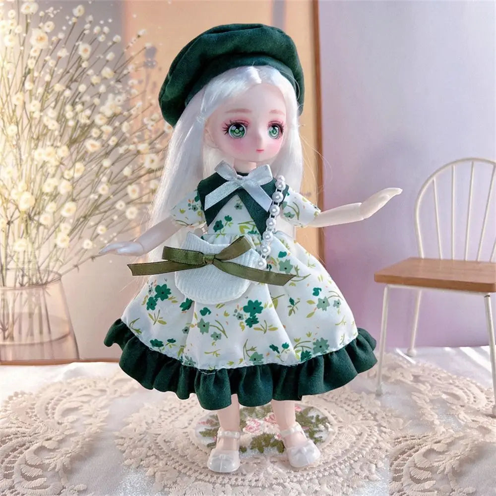 23cm BJD Doll with 3D Eyes and Movable Joints, DIY Dress-Up Doll with Clothes, Birthday Gift for Girls