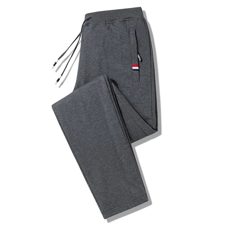 Men&#39;s Autumn Fitness Sweatpants - Elastic Waist Cotton Gym Joggers (M-8XL)