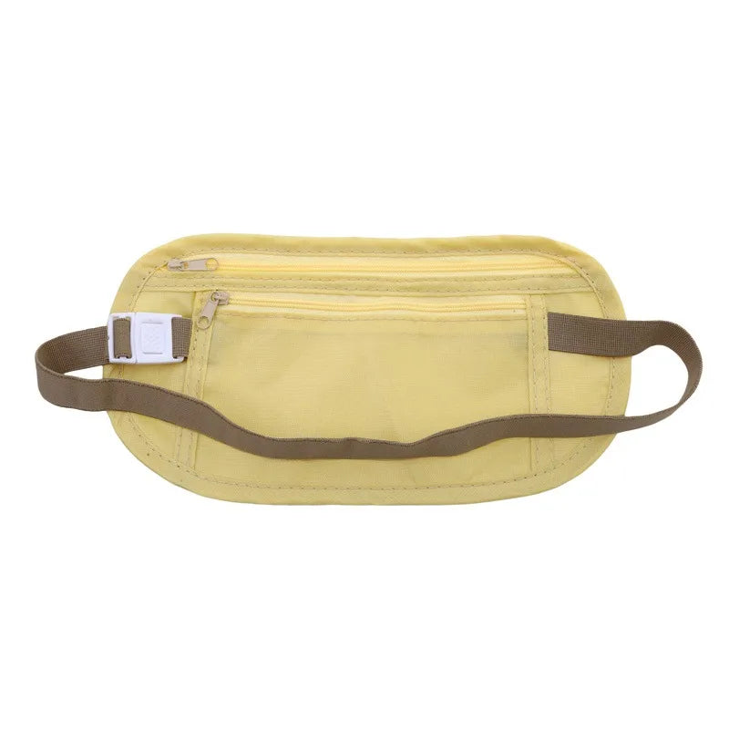 Invisible Travel Waist Pack - Hidden Money Belt &amp; Passport Pouch for Security