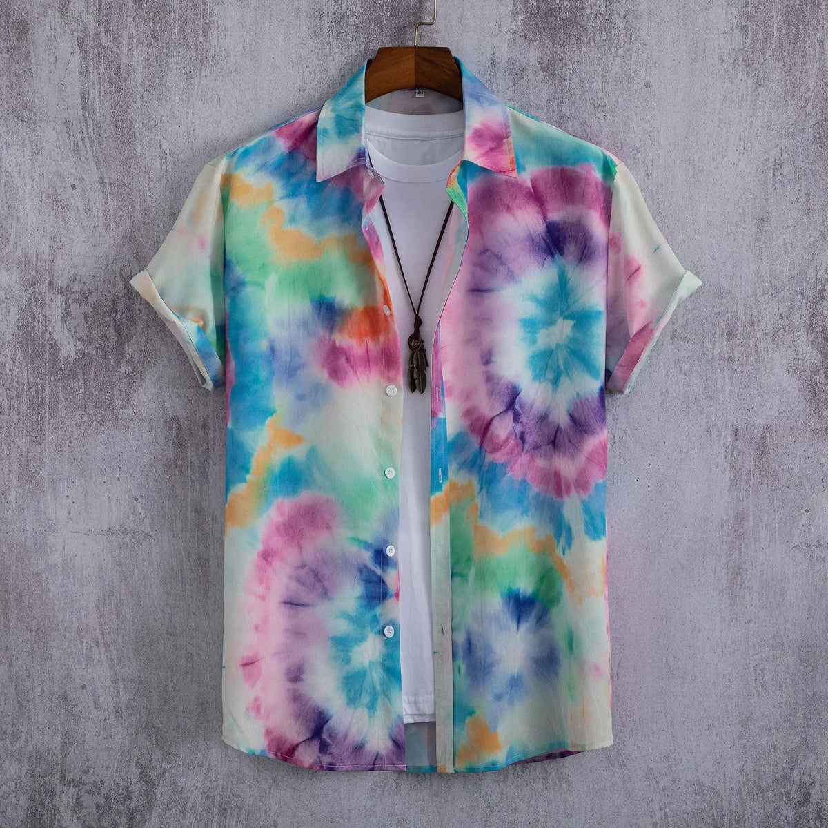 Men's Hawaiian Floral Print Shirt, Casual Short Sleeve Button-Up, Lightweight Beach Holiday Summer Wear