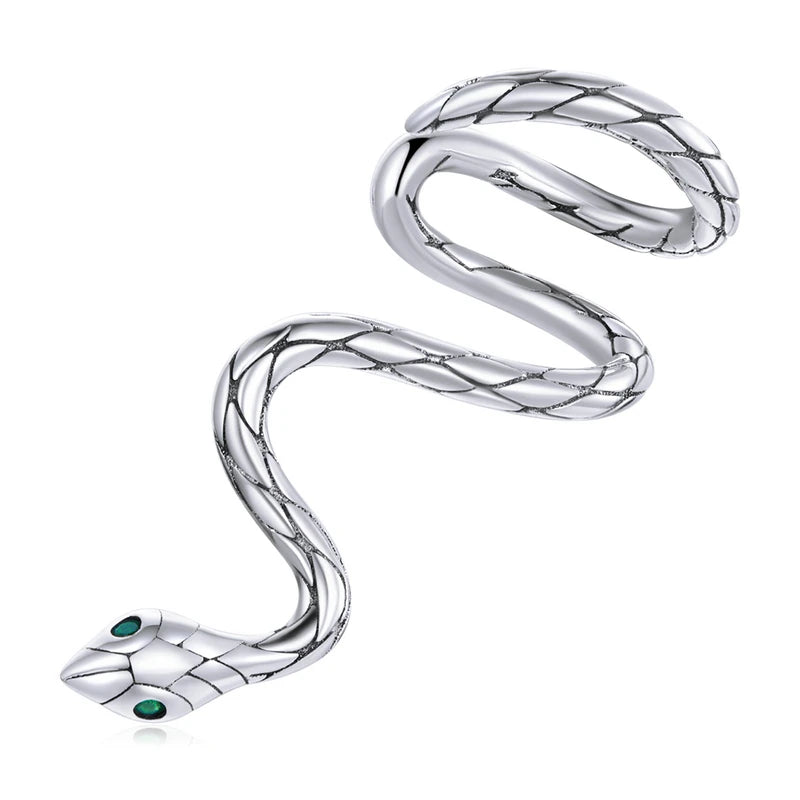 Silver CZ Ear Cuff for Women and Girls, Platinum-Plated Non-Piercing Clip Earring, Elegant Wedding Party Jewelry