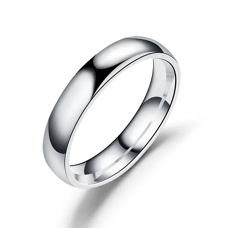 Simple 6mm Titanium Ring – Hypoallergenic High-Polished Wedding Band for Men &amp; Women, Stainless Steel Couple’s Jewelry Gift