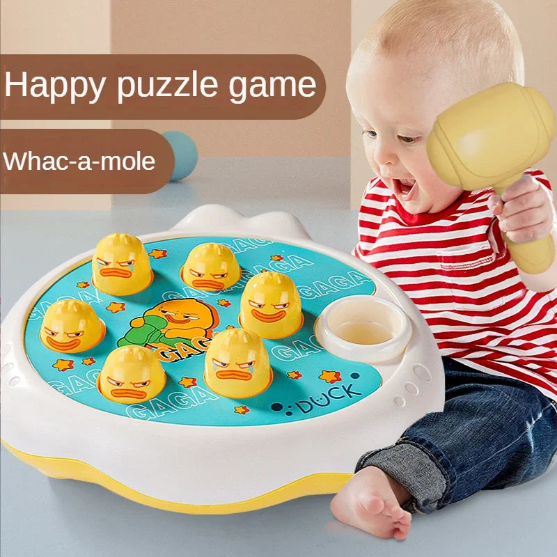 Cartoon Whac-A-Mole Montessori Baby Toy – Educational Toddler Game, Animal Theme Knocking Game for Parent