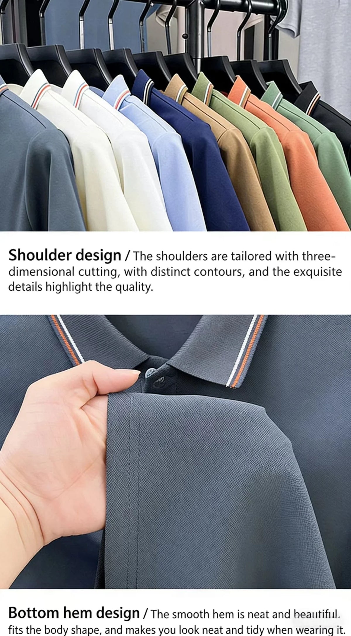 Men's Luxury Printed Polo Shirt, Breathable Short Sleeve Business Casual Tee, Premium Summer Fashion Top