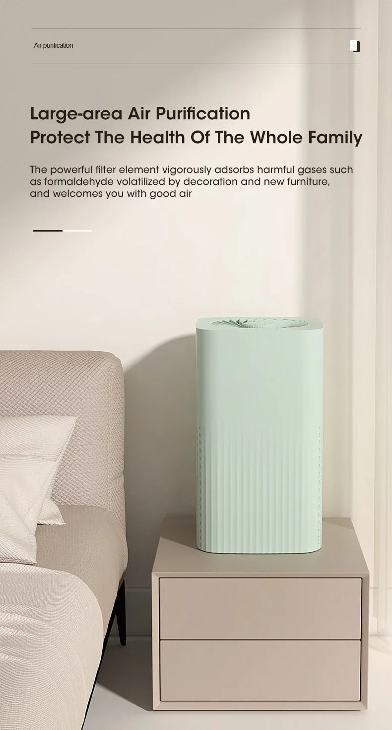 Smart Air Purifier - Negative Ion Generator with H12 HEPA Filter