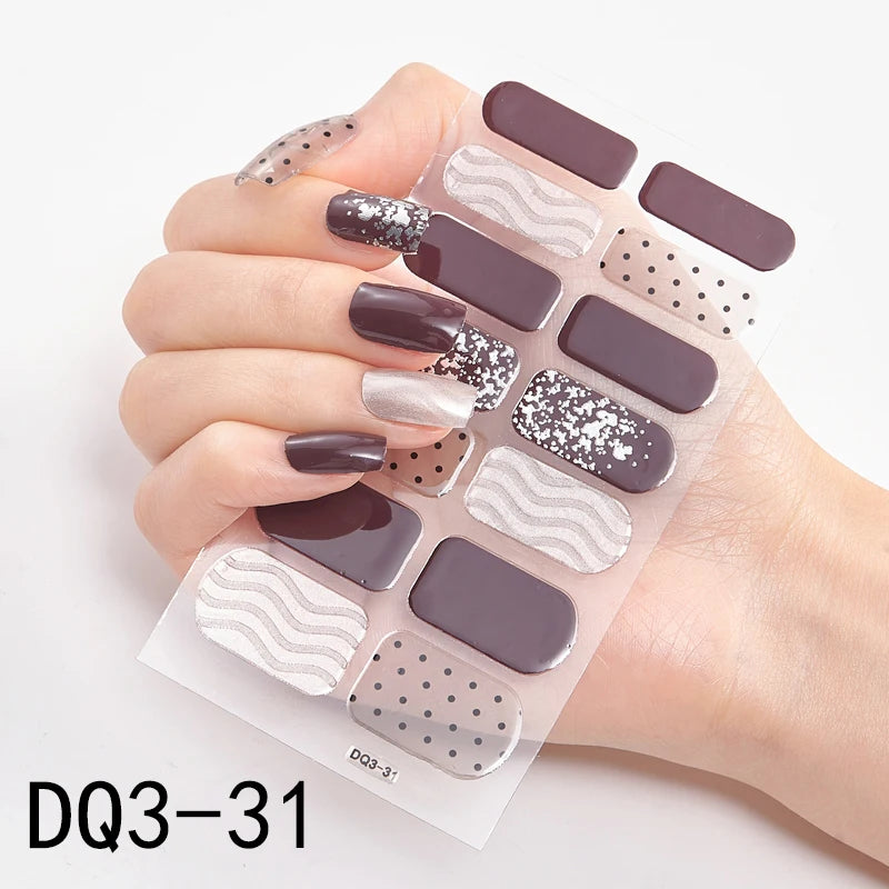 Patterned Nail Stickers - High-Quality Wholesale Nail Strips for Women