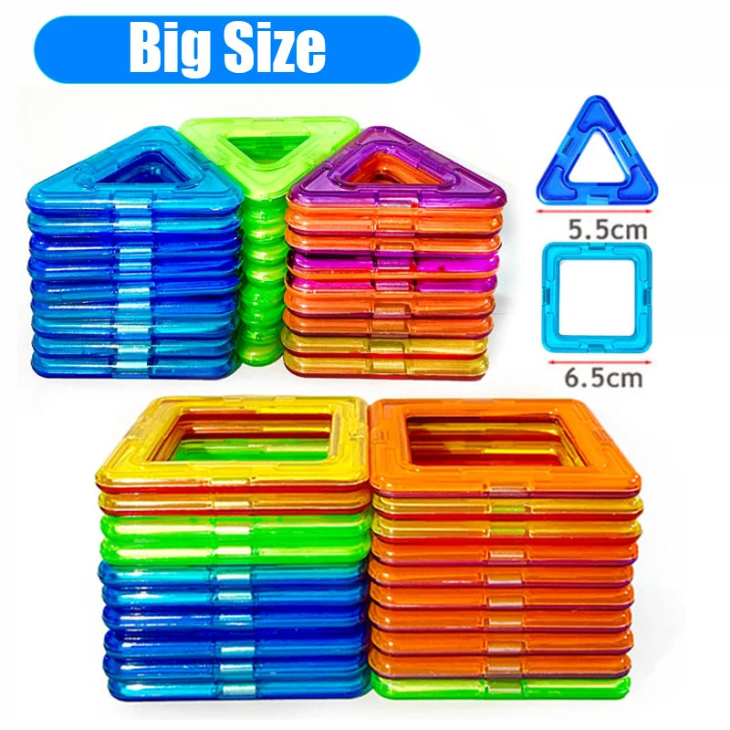 Magnetic Building Blocks Set: Big &amp; Mini Sizes for Creative Construction Play