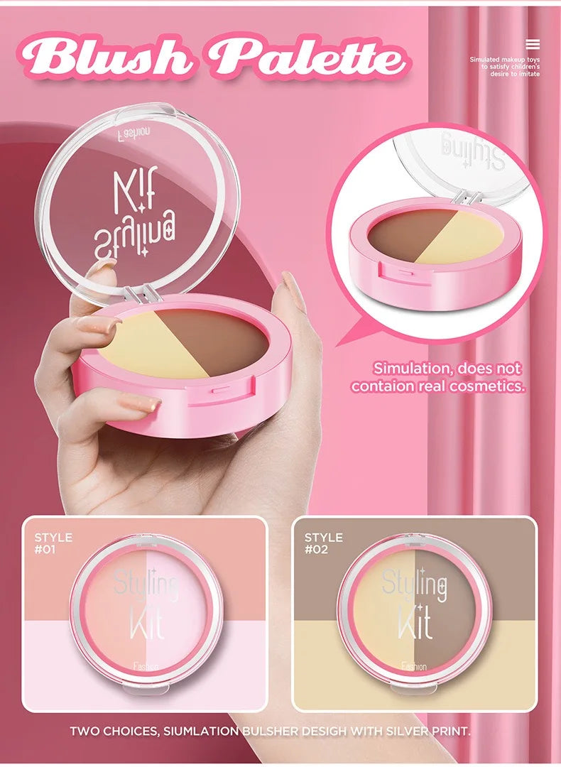 Princess Pretend Makeup Set for Girls, Toy Nail Polish, Lipstick and Eyeshadow, Fun Dress-Up Roleplay Gift