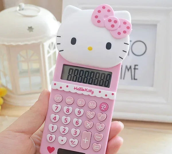 Hello Kitty Cute Electronic Calculator - Desktop Tool for School and Office Use