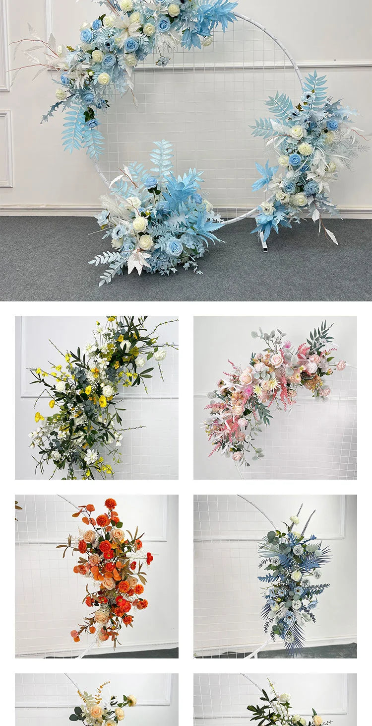 Artificial Crescent Flower Arrangement: Wedding Props and Table Decor