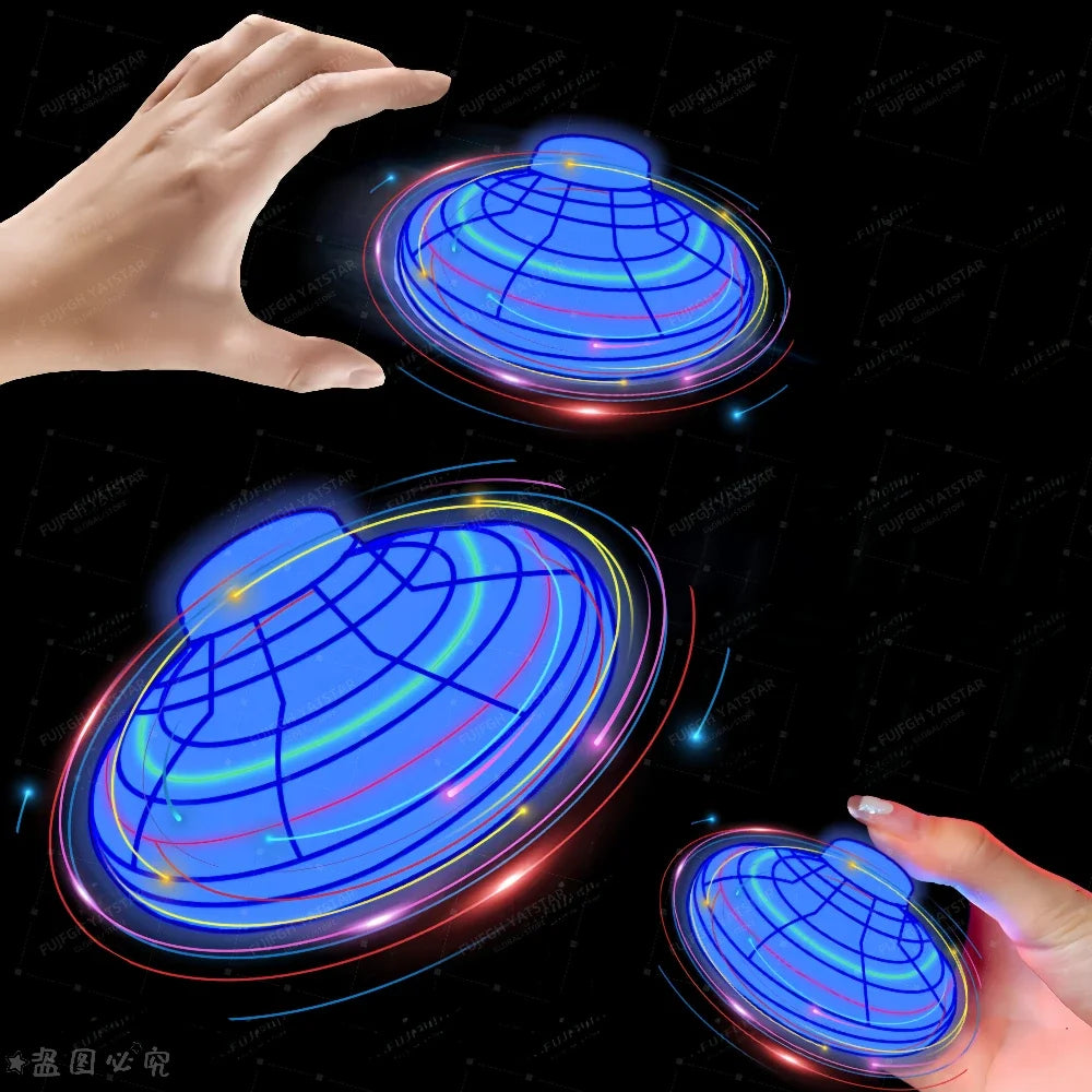 Magic Flying Helicopter Spinner – Upgraded Mini Drone Gyro Fly Orb Hover Ball with LED Lights, Perfect Toy for Kids&#39; Gifts