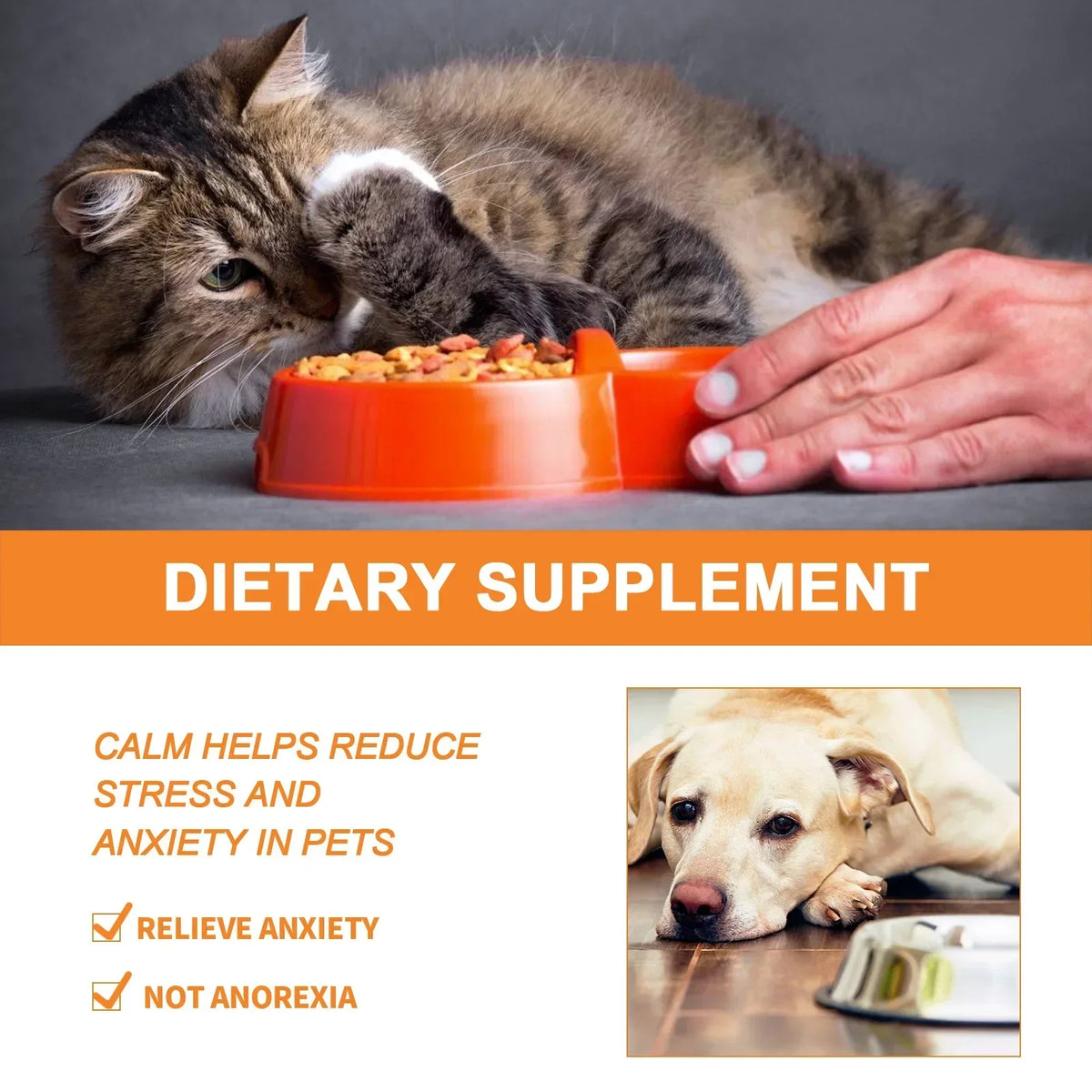 Natural Organic Calming Drops: Essential Oil Blend for Pet Anxiety Relief and Skin Health