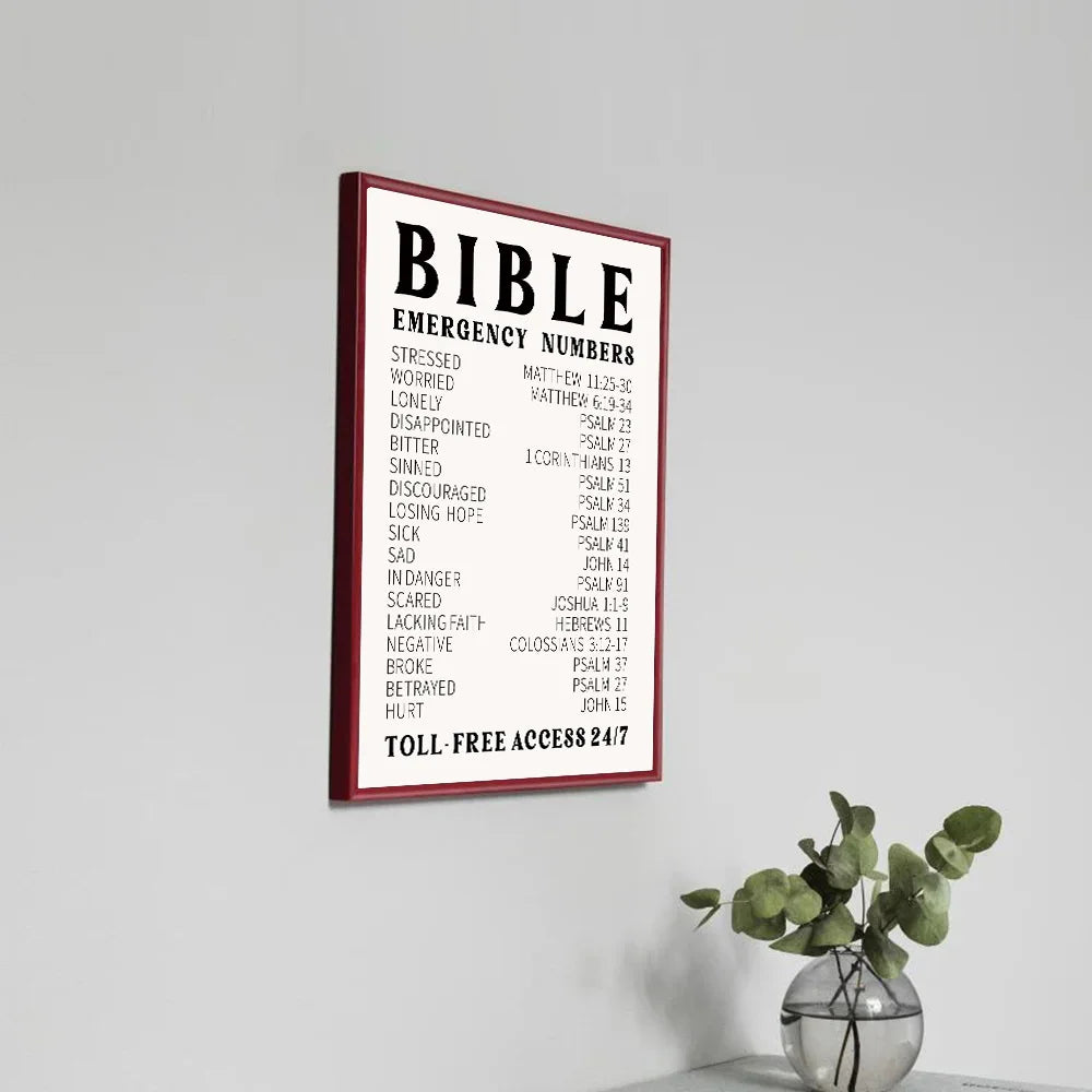 Scripture Wall Painting: Decorative Bible Canvas for Living Room and Bedroom