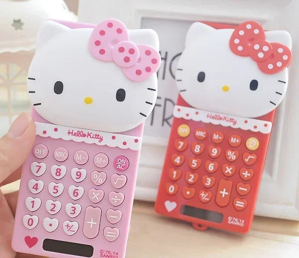 Hello Kitty Cute Electronic Calculator - Desktop Tool for School and Office Use