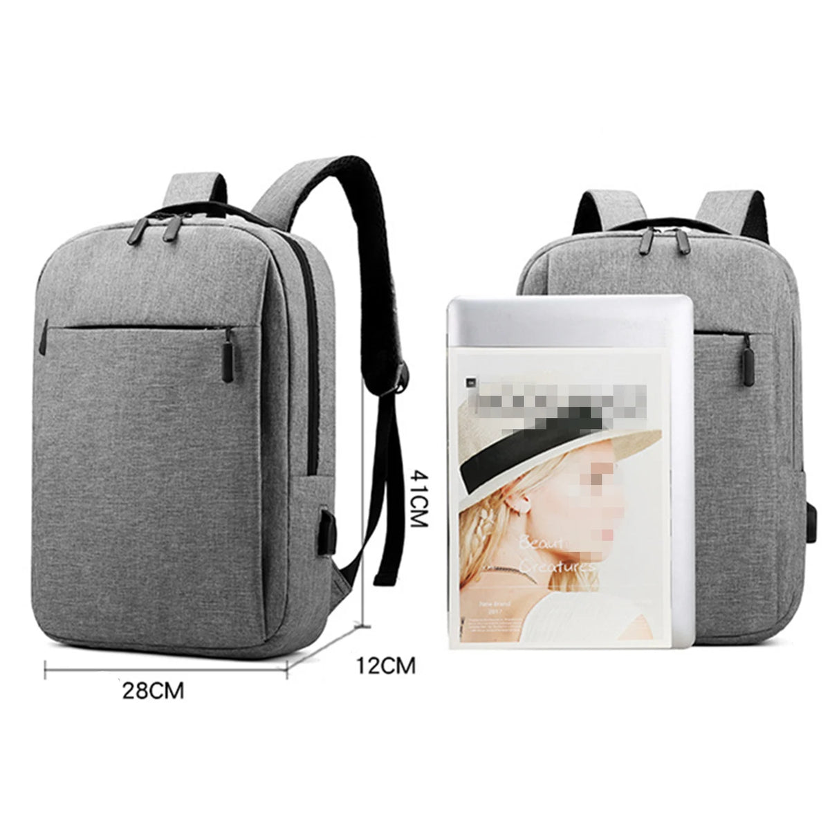 Multifunctional Laptop Backpack - Large Capacity, Waterproof Oxford Bag with USB Charging for Men