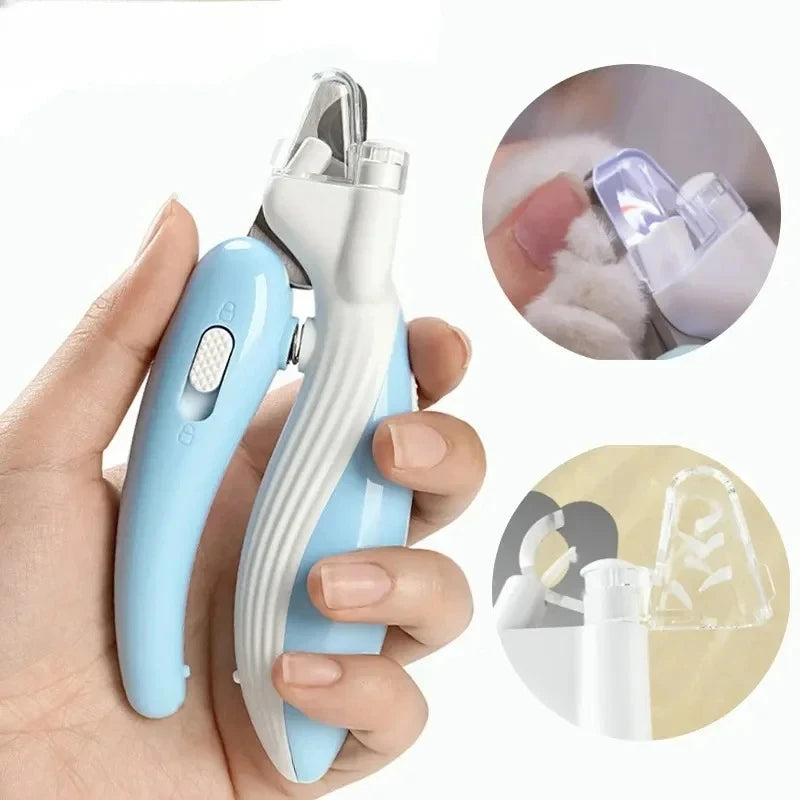 Professional Pet Nail Clippers with LED Light: Grooming Scissors for Dogs and Cats