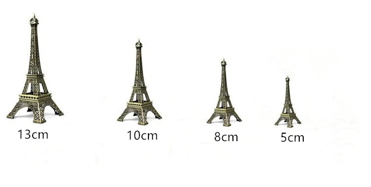 1Pcs Paris Eiffel Tower Ornament: Retro Bronze Iron Model for Home Decoration