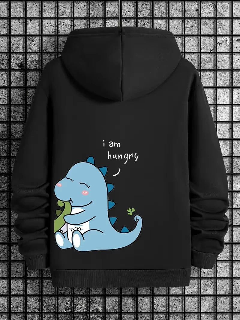Love Print Fleece Hoodie for Men and Women, Casual Long Sleeve Pullover, Streetwear Autumn Winter Couple Sweatshirt