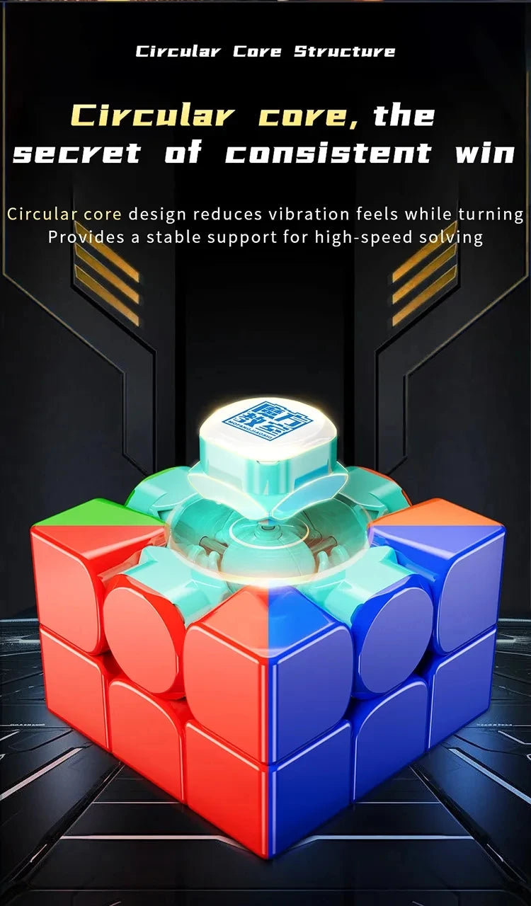 MoYu RS3M V5 3x3 Magnetic Speed Cube: Professional Puzzle Fidget Toy