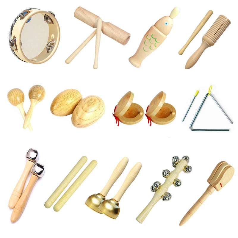 Wooden Musical Instrument Toys for Kids - Eco-Friendly Percussion Set