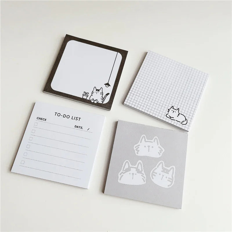 50 Sheets Cute Cat Memo Pad - Kawaii To-Do List Notes for Students