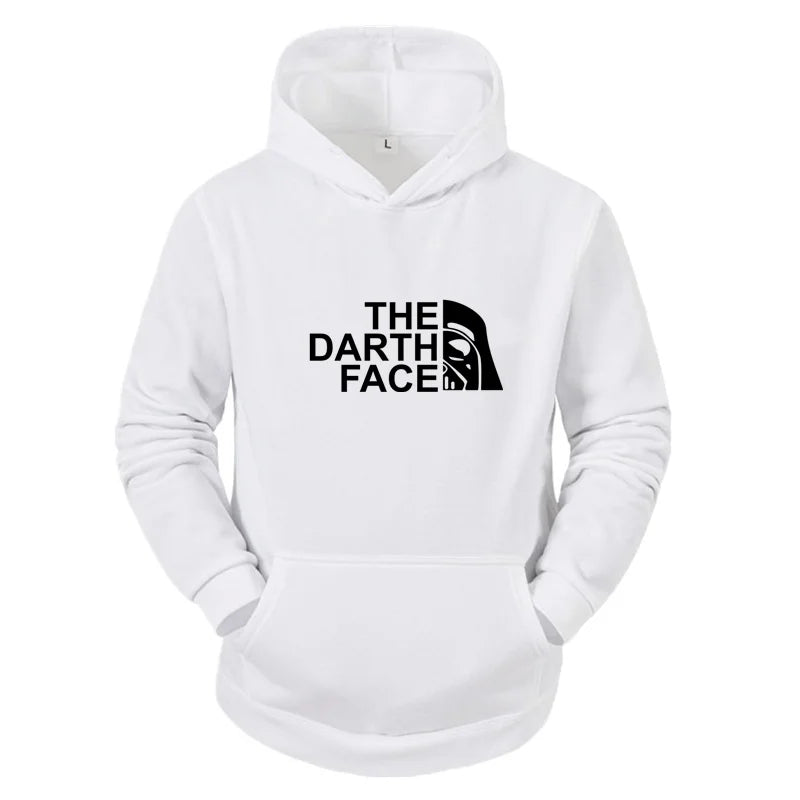 Men's Printed Fleece Hoodie for Men and Women, Casual Pullover Sweatshirt, Autumn Winter Streetwear Sportswear