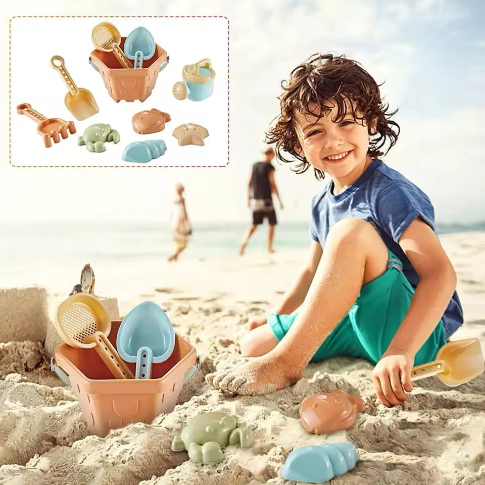 Kids Beach Sand &amp; Water Play Set – Colorful Buckets, Shovels, and Toys for Digging and Outdoor Fun
