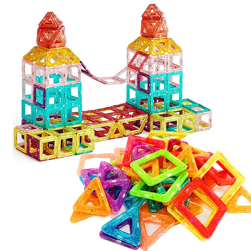 Magnetic Building Blocks Set: Big &amp; Mini Sizes for Creative Construction Play