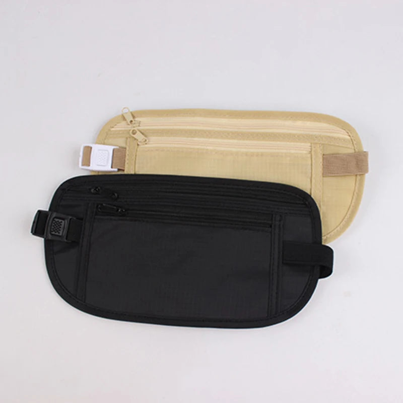 Invisible Travel Waist Pack - Hidden Money Belt &amp; Passport Pouch for Security