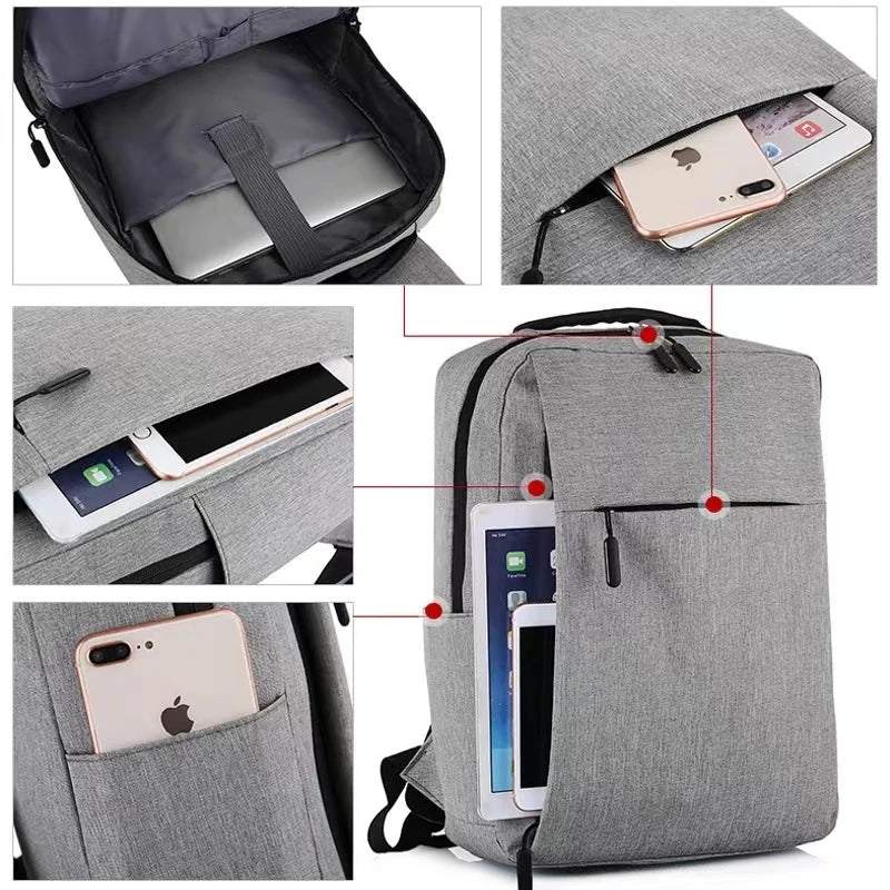 Multifunctional Laptop Backpack - Large Capacity, Waterproof Oxford Bag with USB Charging for Men