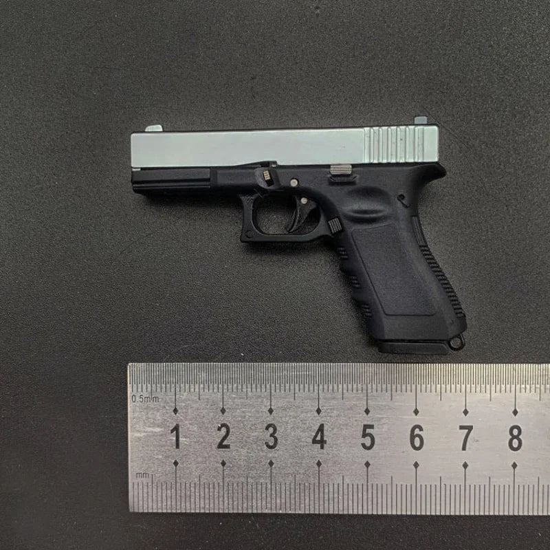 1:3 Scale Glock G17 Mini Pistol Model: Metal DIY Toy Keychain Pendant