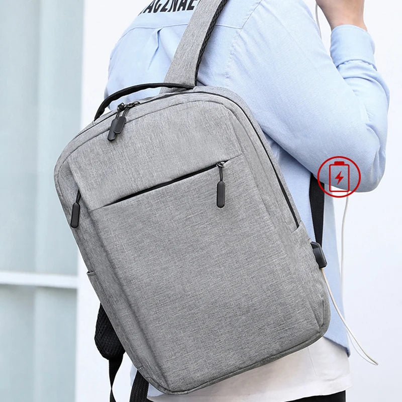 Multifunctional Laptop Backpack - Large Capacity, Waterproof Oxford Bag with USB Charging for Men