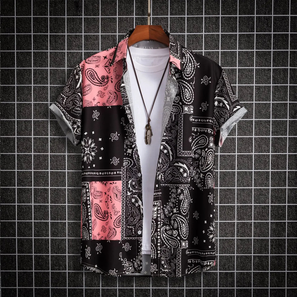 Men's Hawaiian Floral Print Shirt, Casual Short Sleeve Button-Up, Lightweight Beach Holiday Summer Wear