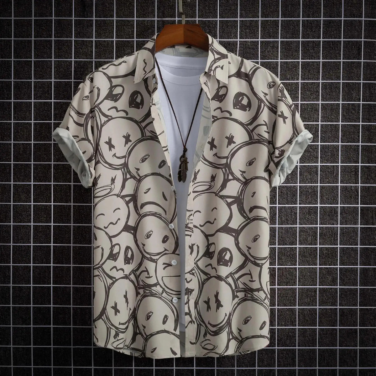 Men's Hawaiian Floral Print Shirt, Casual Short Sleeve Button-Up, Lightweight Beach Holiday Summer Wear