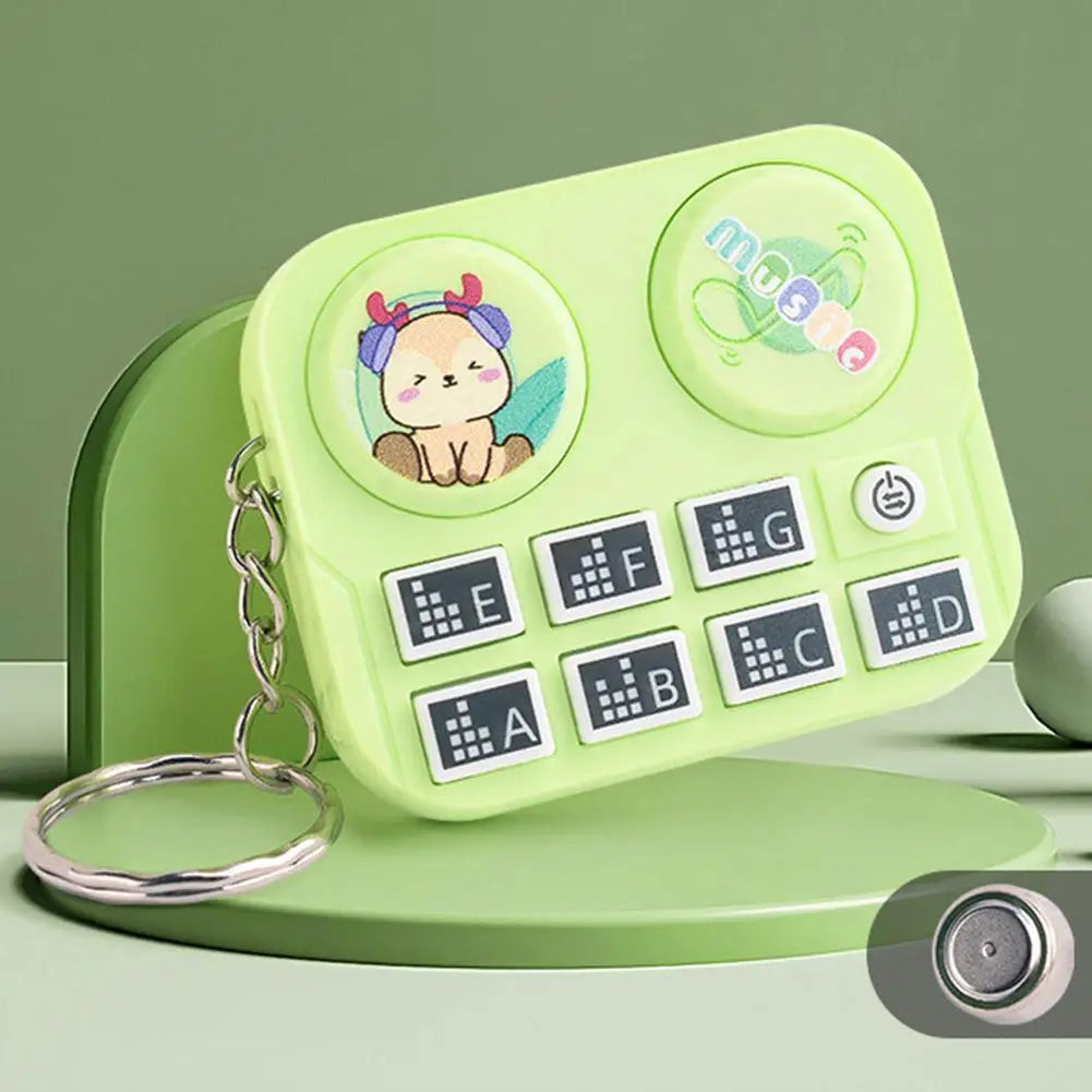 Mini DJ Music Disc Keychain Toy, Musical Sound Button Pendant, Fun Educational Gift for Kids