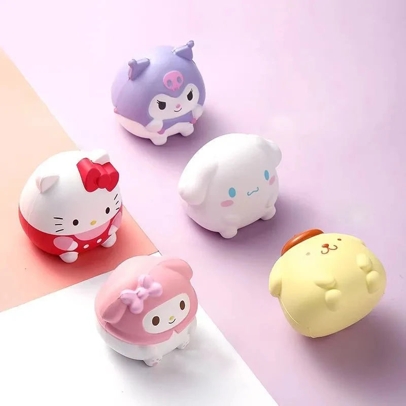 Kawaii Melody Decompression Kuromi Cinnamoroll Stress Relief Squishy Toy – Anime Cartoon Hand Pinch Toy