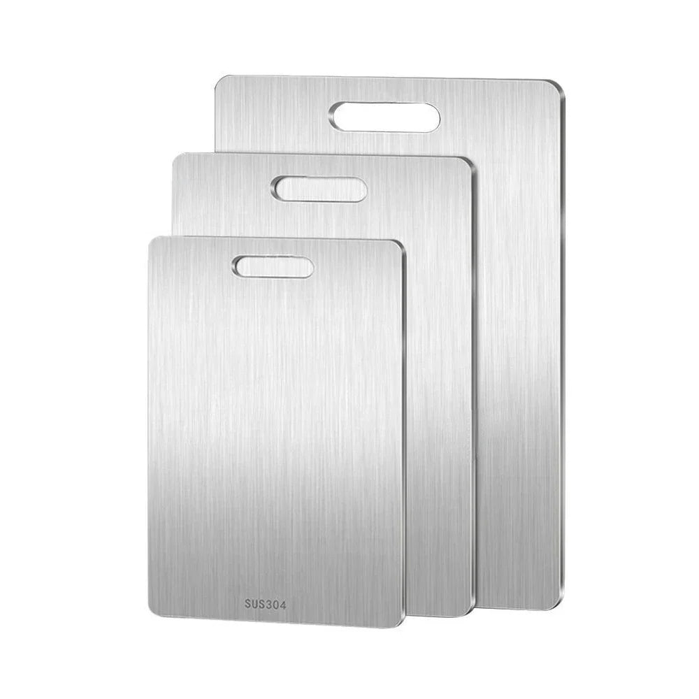 316 Stainless Steel Panel and Chopping Board: Thickened Double-Sided Cutting Board for Kitchen – Ideal for Dough Kneading