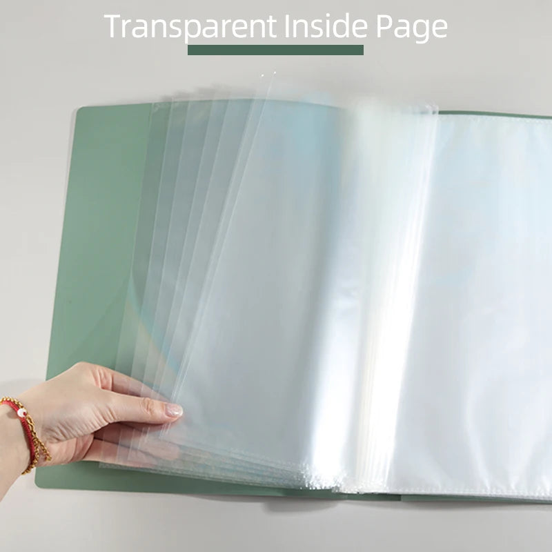 A4 Transparent Multi-Layer Folder with 20/30/40/60 Pages for Office &amp; School