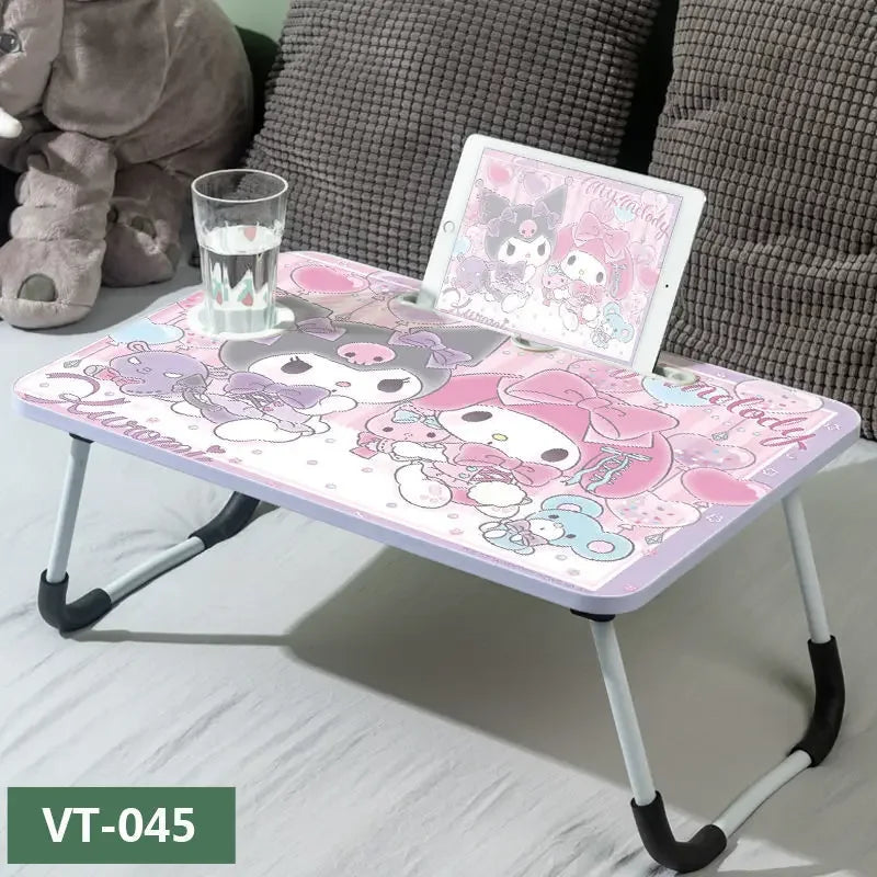 Creative Hello Kitty Kulomi Foldable Computer Table - Small Desk for Dormitory