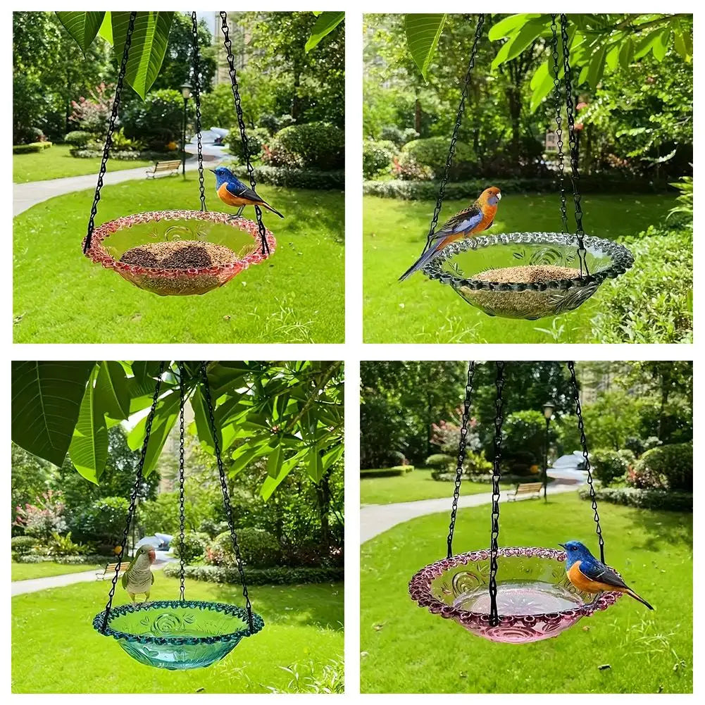 Outdoor Hanging Bird Feeder - Decorative Pendant for Garden and Courtyard