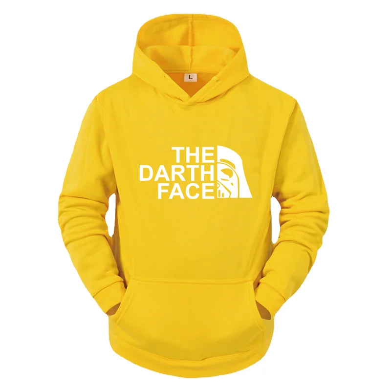 Men's Printed Fleece Hoodie for Men and Women, Casual Pullover Sweatshirt, Autumn Winter Streetwear Sportswear