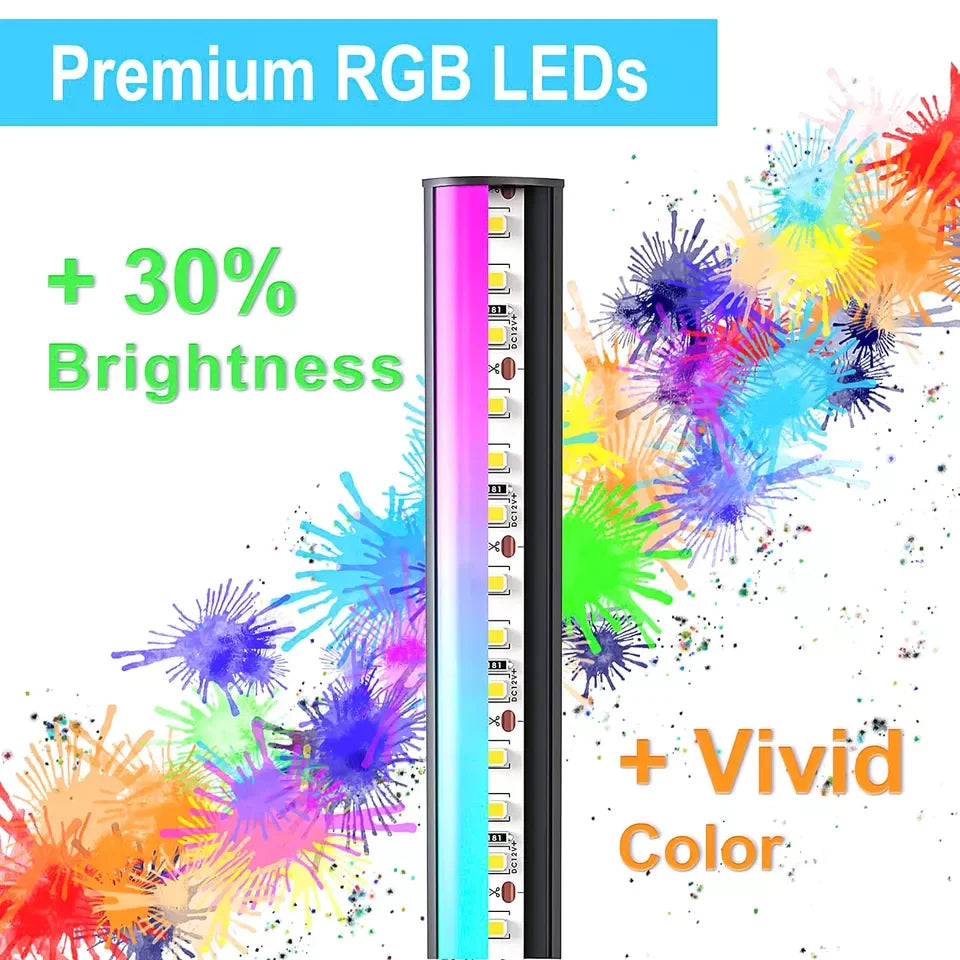 Smart RGB Floor Lamp with Music Sync – 16 Million Colors, APP &amp; Remote Control