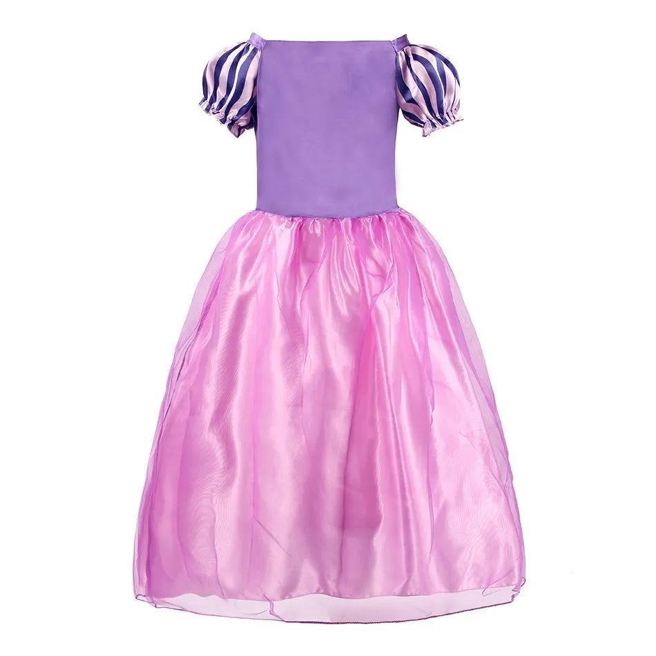 Rapunzel Dress for Girls – Cinderella Belle Dress-Up Fantasy Costume for Birthday Parties and Halloween