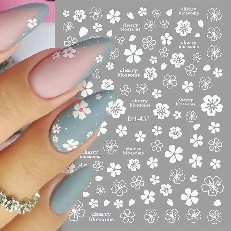 Succulent Plants 3D Nail Sticker - Spring Floral DIY Decoration