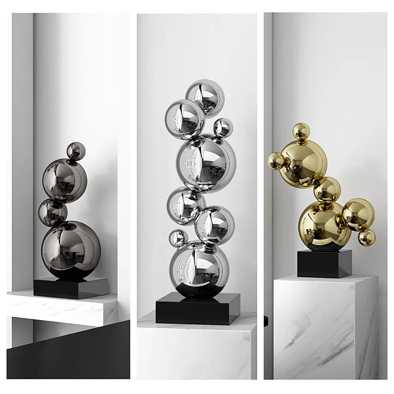 Stainless Steel Combination Ball Decoration for Home, Office, and Shop