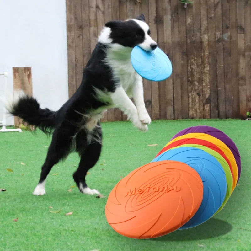 OUZEY Bite-Resistant Flying Disc – Durable Dog Toy for Outdoor Training &amp; Play