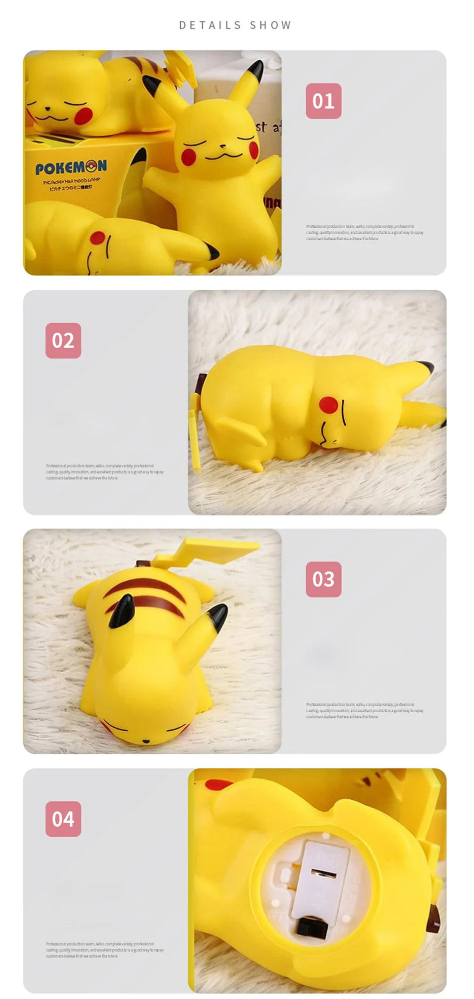 Pokemon Pikachu Night Light: Cute Glowing Bedside Lamp for Kids’ Gift