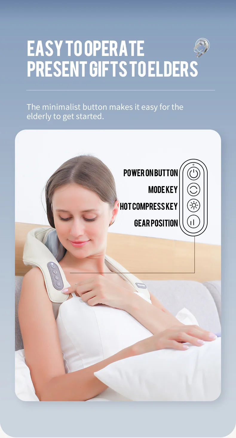 Wireless Neck And Back Massager - Relaxing Trapezius