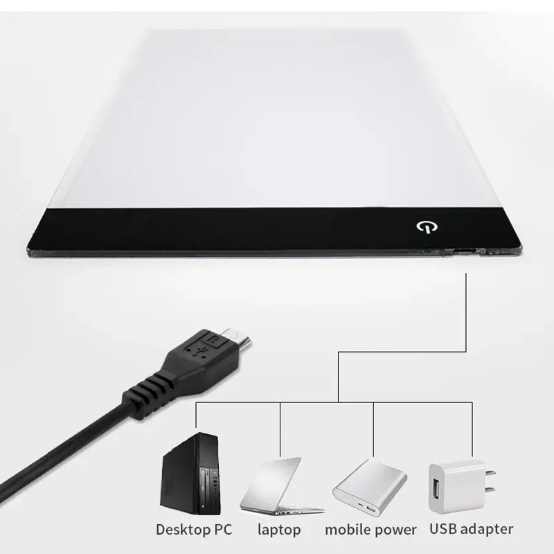 Dimmable LED Drawing Pad: Creative Educational Art Toy for Kids (A3/A4/A5 Sizes)