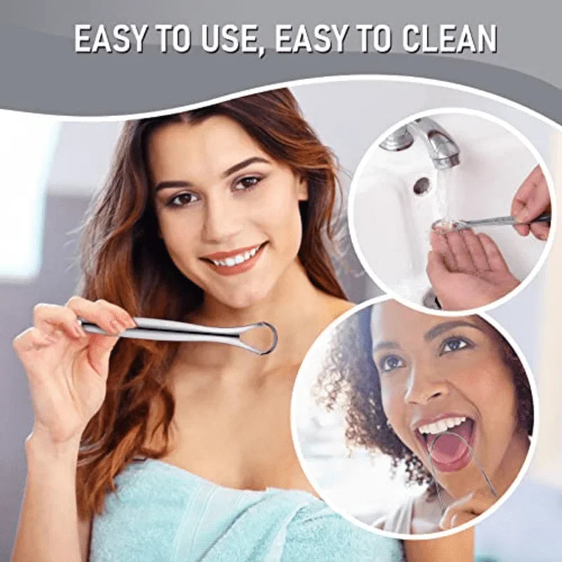 Stainless Steel Tongue Scraper - Oral Hygiene Tool